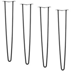 VEVOR 711.2MM Hairpin Furniture Legs, Metal Home DIY Projects for Nightstand, Coffee Table, Desk, 226.8KG Load Capacity with Rubber Floor Protectors, Metal Heavy Duty Sturdy Modern Table Legs, 4PCS
