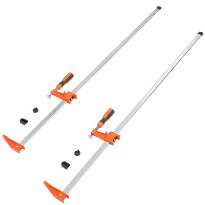 Bar Clamps for Woodworking, 2-Pack 914mm Clamp, Quick-Change F Clamp with 600 lbs Load Limit, 2.5" Throat Depth, Cast Iron and Carbon Steel, Wood Clamps for Woodworking Metal Working