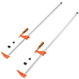 Bar Clamps for Woodworking, 2-Pack 914mm Clamp, Quick-Change F Clamp with 600 lbs Load Limit, 2.5" Throat Depth, Cast Iron and Carbon Steel, Wood Clamps for Woodworking Metal Working
