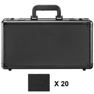 Graded Card Storage Box, 4 Slots, Graded Sports Cards Holder Carrying Case with Coded Lock Foam Dividers, for 108 PSA Graded Cards 76 BGS Cards 84 SGC Cards 388 Top Loaders or 999+ Loose Cards