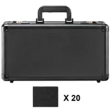 Graded Card Storage Box, 4 Slots, Graded Sports Cards Holder Carrying Case with Coded Lock Foam Dividers, for 108 PSA Graded Cards 76 BGS Cards 84 SGC Cards 388 Top Loaders or 999+ Loose Cards