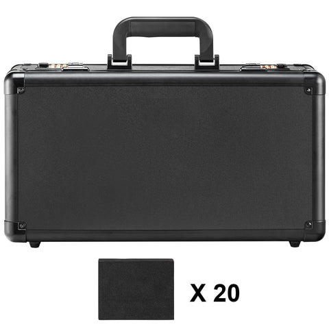 Graded Card Storage Box, 4 Slots, Graded Sports Cards Holder Carrying Case with Coded Lock Foam Dividers, for 108 PSA Graded Cards 76 BGS Cards 84 SGC Cards 388 Top Loaders or 999+ Loose Cards
