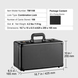 Graded Card Storage Box, 4 Slots, Graded Sports Cards Holder Carrying Case with Coded Lock Foam Dividers, for 108 PSA Graded Cards 76 BGS Cards 84 SGC Cards 388 Top Loaders or 999+ Loose Cards
