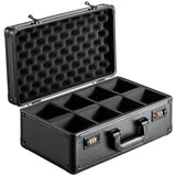 Graded Card Storage Box, 4 Slots, Graded Sports Cards Holder Carrying Case with Coded Lock Foam Dividers, for 108 PSA Graded Cards 76 BGS Cards 84 SGC Cards 388 Top Loaders or 999+ Loose Cards