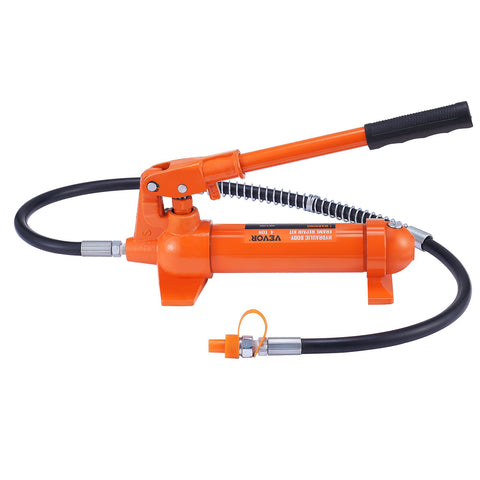 4 Ton Porta Power Kit, Portable Hydraulic Jack with 3.9 ft/1.2 m Oil Hose, Auto Body Frame Repair Kit with Storage Case for Car Repair, Truck, Farm (8800 LBS)