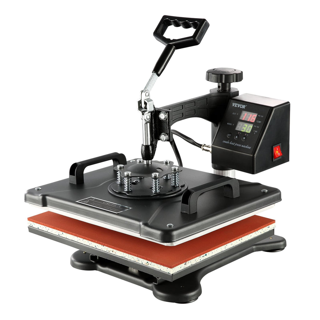 1400W Heat Press Machine 8 In 1 Sublimation Steel Frame Heat Presses with Temperature And Time Control (12X15INCH 8IN1)