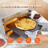 Pizza Steel, 16" x 14.5" x 3/8" Pizza Steel Plate for Oven, Pre-Seasoned Carbon Steel Pizza Baking Stone with 20X Higher Conductivity, Heavy Duty Pizza Pan for Outdoor Grill, Indoor Oven