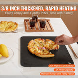 Pizza Steel, 16" x 14.5" x 3/8" Pizza Steel Plate for Oven, Pre-Seasoned Carbon Steel Pizza Baking Stone with 20X Higher Conductivity, Heavy Duty Pizza Pan for Outdoor Grill, Indoor Oven