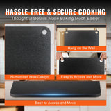 Pizza Steel, 16" x 14.5" x 3/8" Pizza Steel Plate for Oven, Pre-Seasoned Carbon Steel Pizza Baking Stone with 20X Higher Conductivity, Heavy Duty Pizza Pan for Outdoor Grill, Indoor Oven