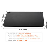 Pizza Steel, 16" x 14.5" x 3/8" Pizza Steel Plate for Oven, Pre-Seasoned Carbon Steel Pizza Baking Stone with 20X Higher Conductivity, Heavy Duty Pizza Pan for Outdoor Grill, Indoor Oven