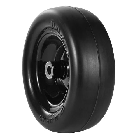 Lawn Mower Tires with Rim, 11x4-7" Tubeless Tractor Tires, 2-Pack Tire and Wheel Assemby, Flat-free PU Tire, 3.4" Centered Hub, 3/4" Bushing Size, 20 PCS Adapters for Riding Mowers Lawn Tractors