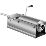 Manual Sausage Stuffer, 5 L / 11 LBS Horizontal Sausage Machine, Dual-Speed Meat Stuffer, Made of Food-Grade 304 Stainless Steel, Includes 5 Stuffing Tubes, for Home Kitchen Restaurant Commercia