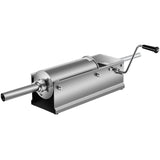 Manual Sausage Stuffer, 5 L / 11 LBS Horizontal Sausage Machine, Dual-Speed Meat Stuffer, Made of Food-Grade 304 Stainless Steel, Includes 5 Stuffing Tubes, for Home Kitchen Restaurant Commercia