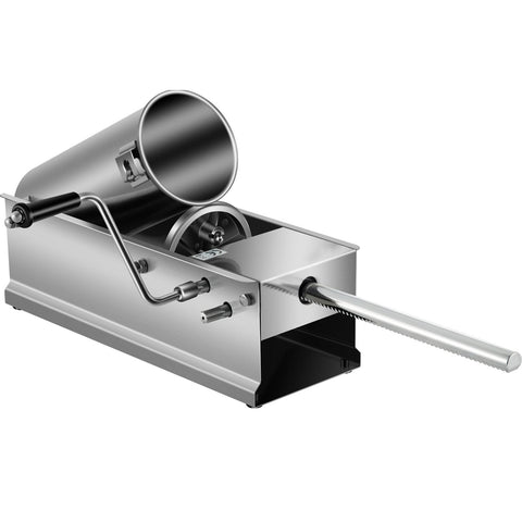 Manual Sausage Stuffer, 5 L / 11 LBS Horizontal Sausage Machine, Dual-Speed Meat Stuffer, Made of Food-Grade 304 Stainless Steel, Includes 5 Stuffing Tubes, for Home Kitchen Restaurant Commercia