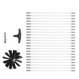 914.4CM Dryer Vent Cleaner Kit, 22 Pieces Duct Cleaning Brush, Reinforced Nylon Dryer Vent Brush, Dryer Cleaning Tools Lint Remover with Flexible Lint Trap Brush, Clamp Connectors