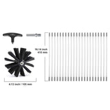 914.4CM Dryer Vent Cleaner Kit, 22 Pieces Duct Cleaning Brush, Reinforced Nylon Dryer Vent Brush, Dryer Cleaning Tools Lint Remover with Flexible Lint Trap Brush, Clamp Connectors