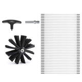 15.24M Dryer Vent Cleaner Kit, 37 Pieces Duct Cleaning Brush, Reinforced Nylon Dryer Vent Brush, Dryer Cleaning Tools Lint Remover with Flexible Lint Trap Brush, Clamp Connectors