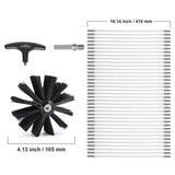 15.24M Dryer Vent Cleaner Kit, 37 Pieces Duct Cleaning Brush, Reinforced Nylon Dryer Vent Brush, Dryer Cleaning Tools Lint Remover with Flexible Lint Trap Brush, Clamp Connectors