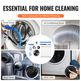 914.4CM Dryer Vent Cleaner Kit, 22 Pieces Duct Cleaning Brush, Reinforced Nylon Dryer Vent Brush with Complete Accessories, Dryer Cleaning Kit with Flexible Lint Trap Brush, Clamp Connectors