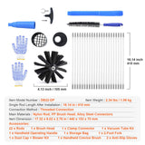 914.4CM Dryer Vent Cleaner Kit, 22 Pieces Duct Cleaning Brush, Reinforced Nylon Dryer Vent Brush with Complete Accessories, Dryer Cleaning Kit with Flexible Lint Trap Brush, Clamp Connectors