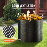 Compost Bin 1000 L, Outdoor Expandable Composter, Easy to Setup & Large Capacity Composting Bin, Fast Creation of Fertile Soil