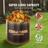 Compost Bin 1000 L, Outdoor Expandable Composter, Easy to Setup & Large Capacity Composting Bin, Fast Creation of Fertile Soil