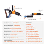 Pipe Tube Polisher Sander, 1300W Pipe Belt Sander with 6 Variable Speeds 1100-3200rpm, Professional Belt Sander Grinding Machine with 50PCS Sanding Belts for Burnishing Finishing Rust Removal