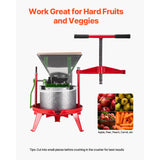 1.8 Gal/7L Fruit and Apple Crusher, Large Manual Grinder, Stainless Steel Fruit Scratter Pulper for Wine Cider Apple Grape Pressing, with Roller Handle for Kitchen Home, Green