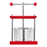 0.8 Gal/3L Fruit Wine Press, 2 Stainless Steel Barrels, Manual Juice Maker, Cider Apple Grape Tincture Honey Olive Oil Making Press with T-Handle for Outdoor Kitchen Home