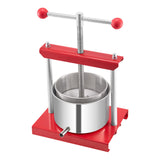 0.8 Gal/3L Fruit Wine Press, 2 Stainless Steel Barrels, Manual Juice Maker, Cider Apple Grape Tincture Honey Olive Oil Making Press with T-Handle for Outdoor Kitchen Home