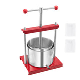 Fruit Wine Press Manual Press for Wine Making 1.6 Gal/6L Stainless Steel