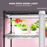 Plant Stand with Grow Light 6 Tiers 180W 180 cm Indoor Plant Grow Shelf