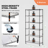 Plant Stand with Grow Light 6 Tiers 180W 180 cm Indoor Plant Grow Shelf
