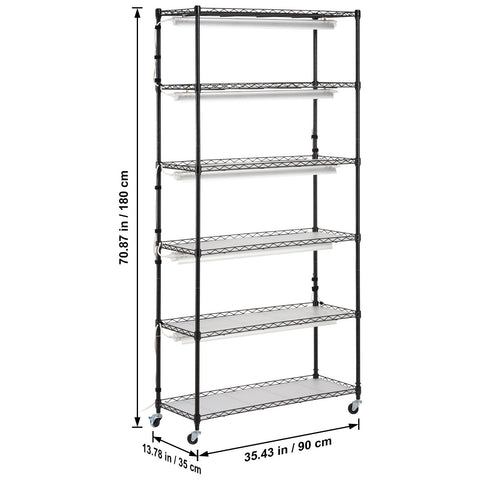 Plant Stand with Grow Light 6 Tiers 180W 180 cm Indoor Plant Grow Shelf