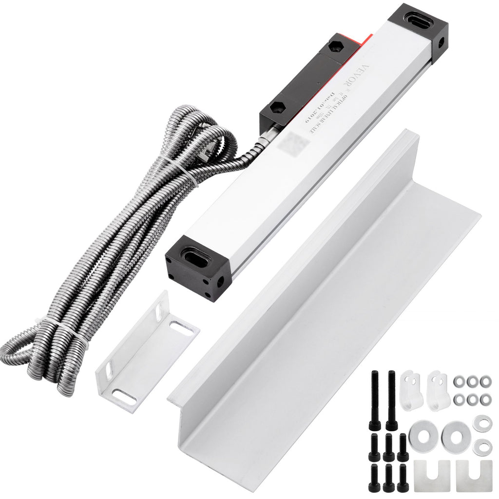 Lathe Linear Scale 150 mm Linear Glass Scale, High Accuracy 0.0002" Optical Length, Precision Linear Scale, Aluminum Body for Drilling, Grinding, Mill Milling Lathe machine with Accessories