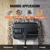 Carpet Sweeper, 200 mm Sweeping Paths, Floor Sweeper Manual Non Electric, 300 ml Dustbin Capacity with Comb for Home Office Rugs Hardwood Surfaces Wood Floors Laminate, Cleans Dust Pet Hair