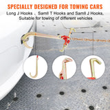 V-Chain Bridle, 4364 kg Working Load Limit, 8 x 914.4 mm G80 Tow Chain with RTJ Cluster Hooks, DOT Certified, Galvanized Coating Manganese Steel & D-Shackle, for Lifting & Moving Activities