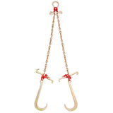 V-Chain Bridle, 4364 kg Working Load Limit, 8 x 914.4 mm G80 Tow Chain with RTJ Cluster Hooks, DOT Certified, Galvanized Coating Manganese Steel & D-Shackle, for Lifting & Moving Activities