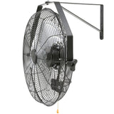 Industrial Wall Mount Fan Waterproof Metal Fan 17.6'' 3 Speed Airflow