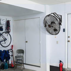 VEVOR Industrial Wall Mount Fan Waterproof Metal Fan 17.6'' 3 Speed Airflow