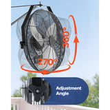 615mm Industrial Wall Mount Fan 3 Speed 4650 CFM for Garage Greenhouse