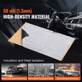 Car Sound Deadening Mat, 50 mil 4.8sq.m Car Sound Dampening Material, Butyl Automotive Sound Deadener, Noise Insulation and Vibration Dampening Material for Car