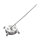 14" Pressure Washer Surface Cleaner, Stainless Steel Pressure Washer Attachments with 4 Wheels, 4000 Max PSI, 1/4 Quick Connector, 2 Spray Nozzles, 2 Extended Wands for Concrete, Patio, Deck