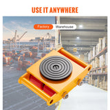 Machinery Skate Dolly Machinery Mover 13200lbs/6T Carbon Steel 4 PU Wheels