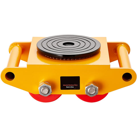 4PCS Machinery Skate Dolly, 17637LBS/8T Industrial Machinery Mover, Heavy Duty Carbon Steel Machinery Moving Skate with 4 PU Wheels and 360° Rotation Non-Slip Cap for Warehouse Workshop Factory