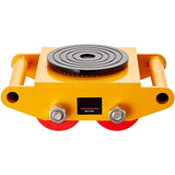 4PCS Machinery Skate Dolly, 17637LBS/8T Industrial Machinery Mover, Heavy Duty Carbon Steel Machinery Moving Skate with 4 PU Wheels and 360° Rotation Non-Slip Cap for Warehouse Workshop Factory