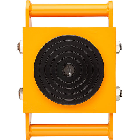 4PCS Machinery Skate Dolly, 17637LBS/8T Industrial Machinery Mover, Heavy Duty Carbon Steel Machinery Moving Skate with 4 PU Wheels and 360° Rotation Non-Slip Cap for Warehouse Workshop Factory