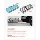 53" x 19" x 5", Hitch Cargo Carrier, 500 lbs Capacity Hitch Cargo Carrier with Hitch Stabilizer & Ratchet Straps, Hitch Mount Cargo Carrier with Cargo Net with Hook, Fit for SUVs
