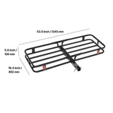 53" x 19" x 5", Hitch Cargo Carrier, 500 lbs Capacity Hitch Cargo Carrier with Hitch Stabilizer & Ratchet Straps, Hitch Mount Cargo Carrier with Cargo Net with Hook, Fit for SUVs