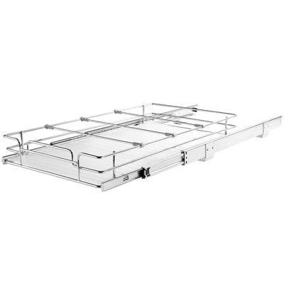 Pull Out Cabinet Under Sink Organizer 11 x 21 Inch Wire Drawer Basket